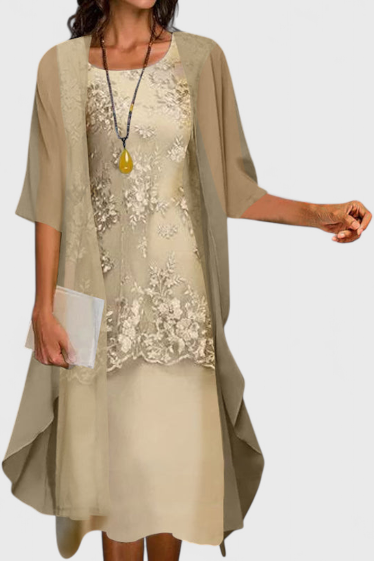Apolline Vestido Conjunto Chiffon Atemporal Exclusivo