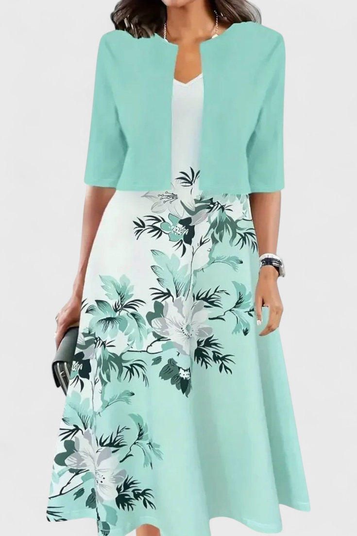 Estrella Conjunto Vestido Blazer Midi Colección Exclusivo