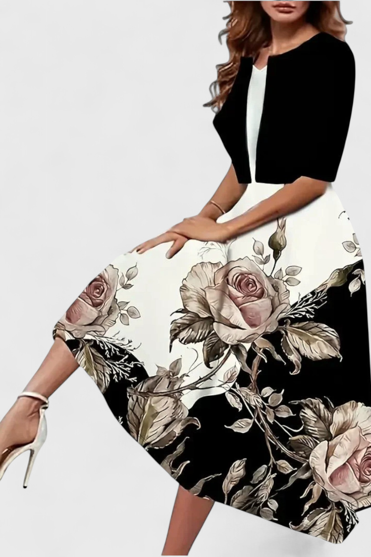 Estrella Conjunto Vestido Blazer Midi Colección Exclusivo