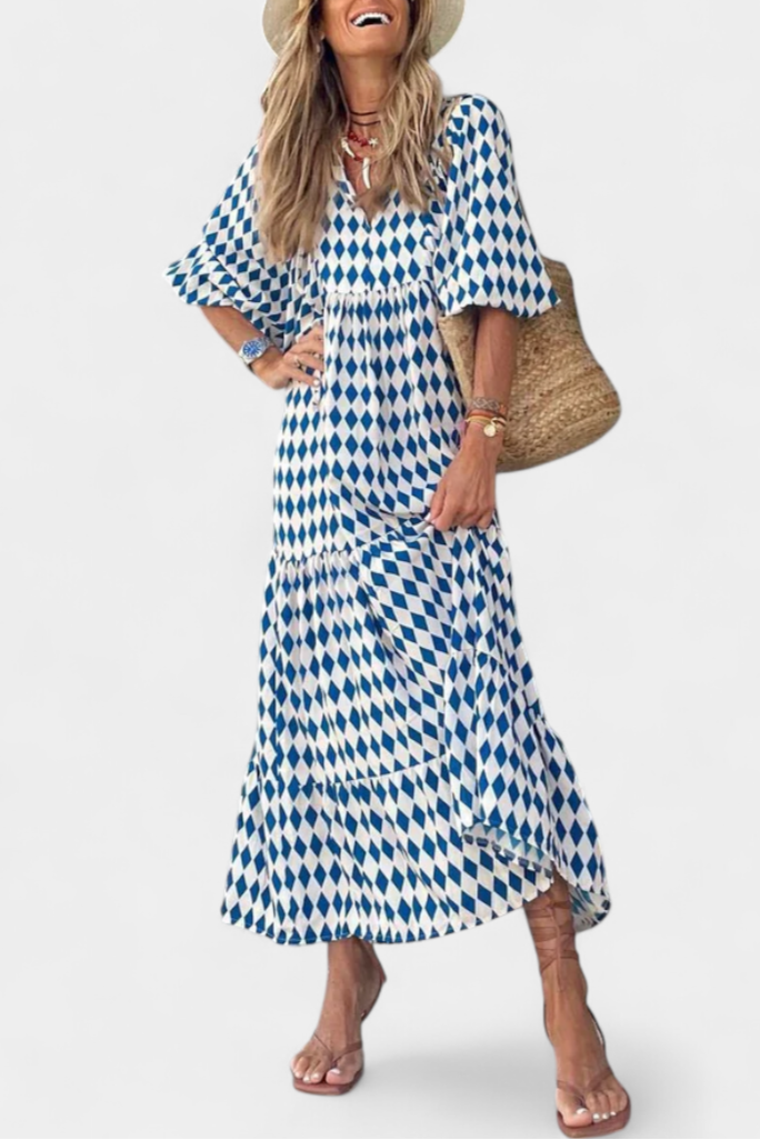 Aroa Vestido Boho Estampado Artístico Colección Limitada