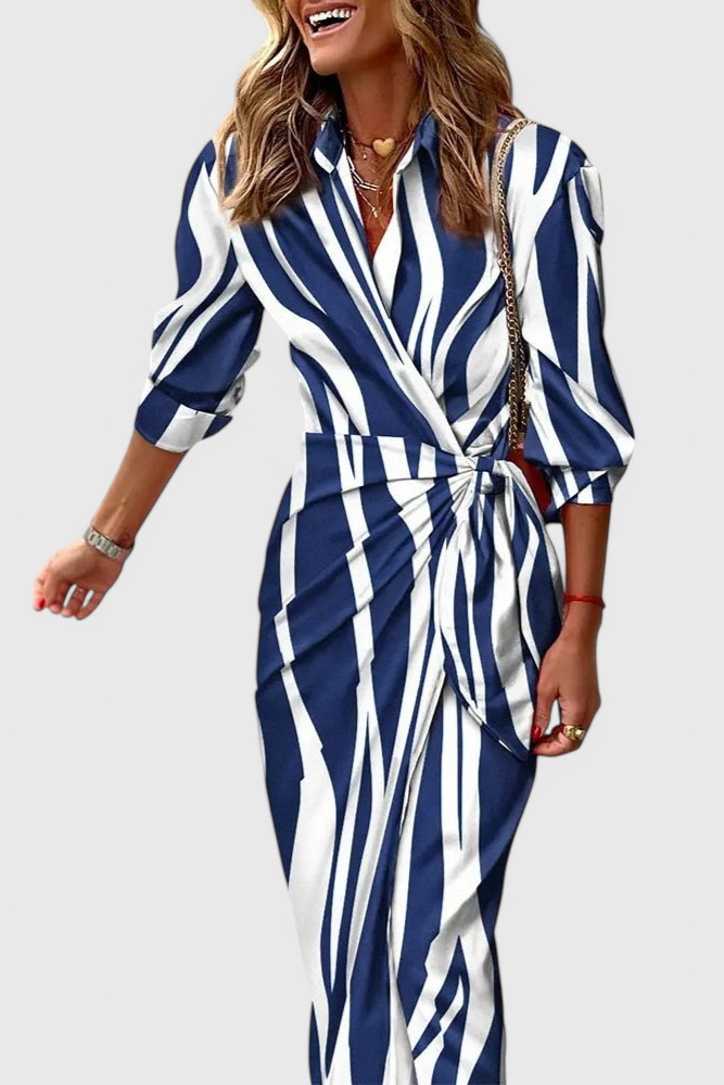 Maira Vestido Envolvente Impreso De Colección Exclusiva