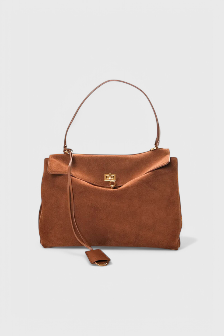 Henna Bolso De Hombro Ante Vegano Cierre Dorado Exclusivo