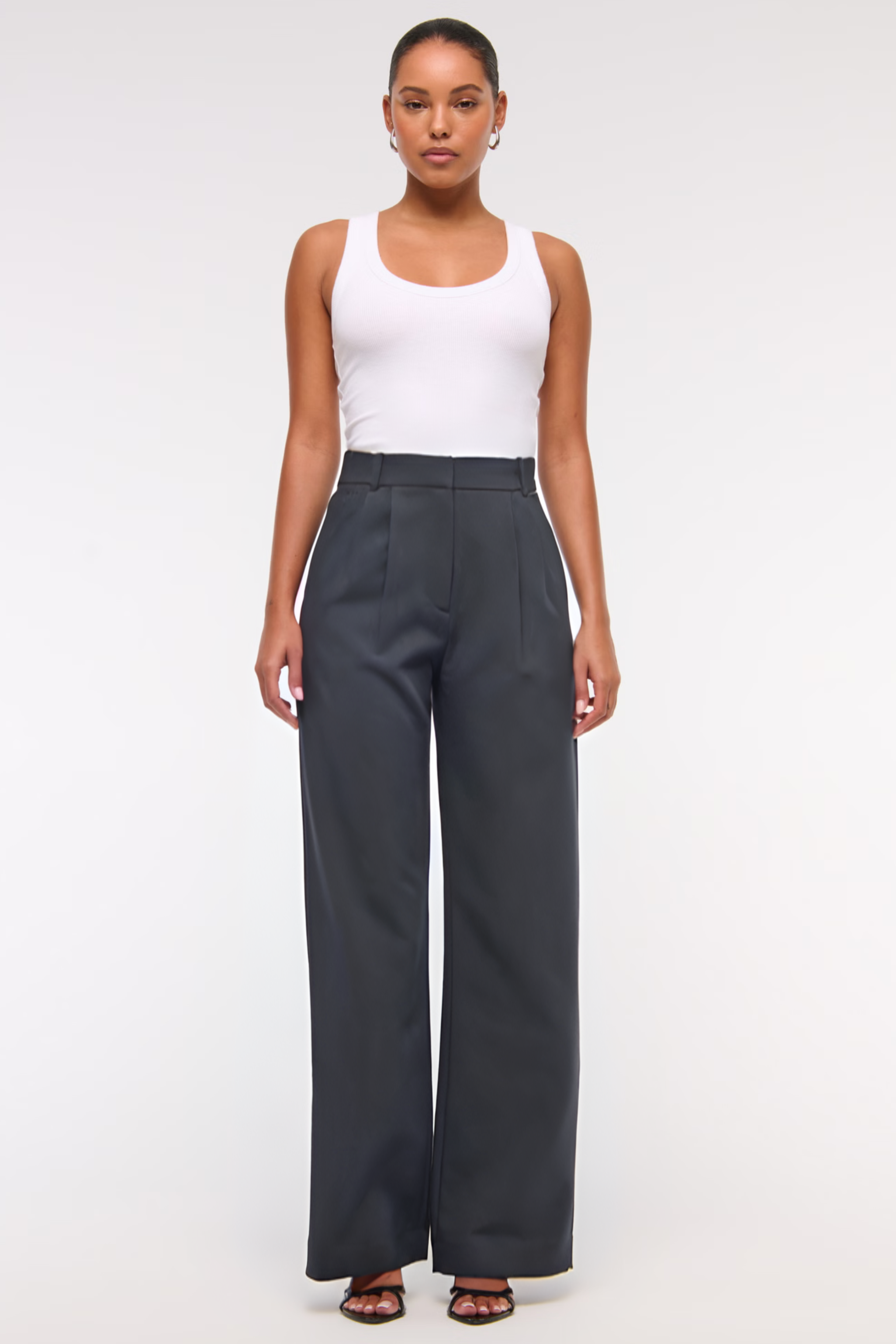 Tinabella Pantalón Tailored Pierna Ancha Edición Cintura Alta