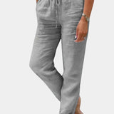 Viona Pantalones De Lino Mezclado Corte Relajado Edición