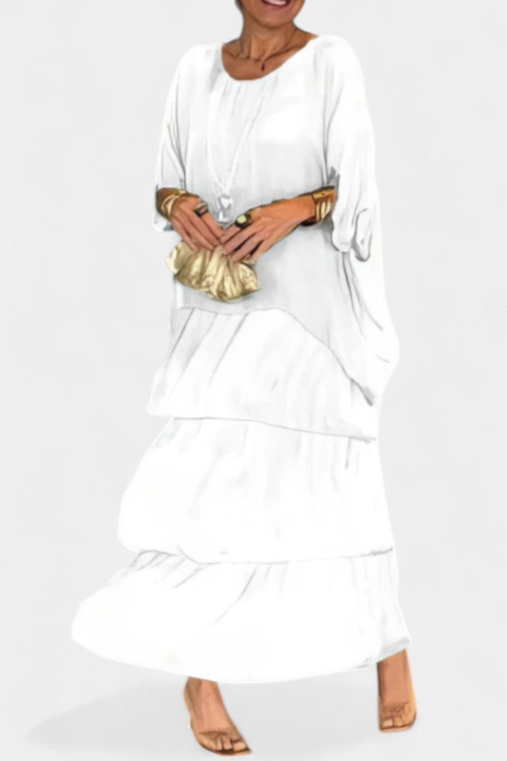 Caroline Vestido Maxi Colección Boho Volantes Exclusiva