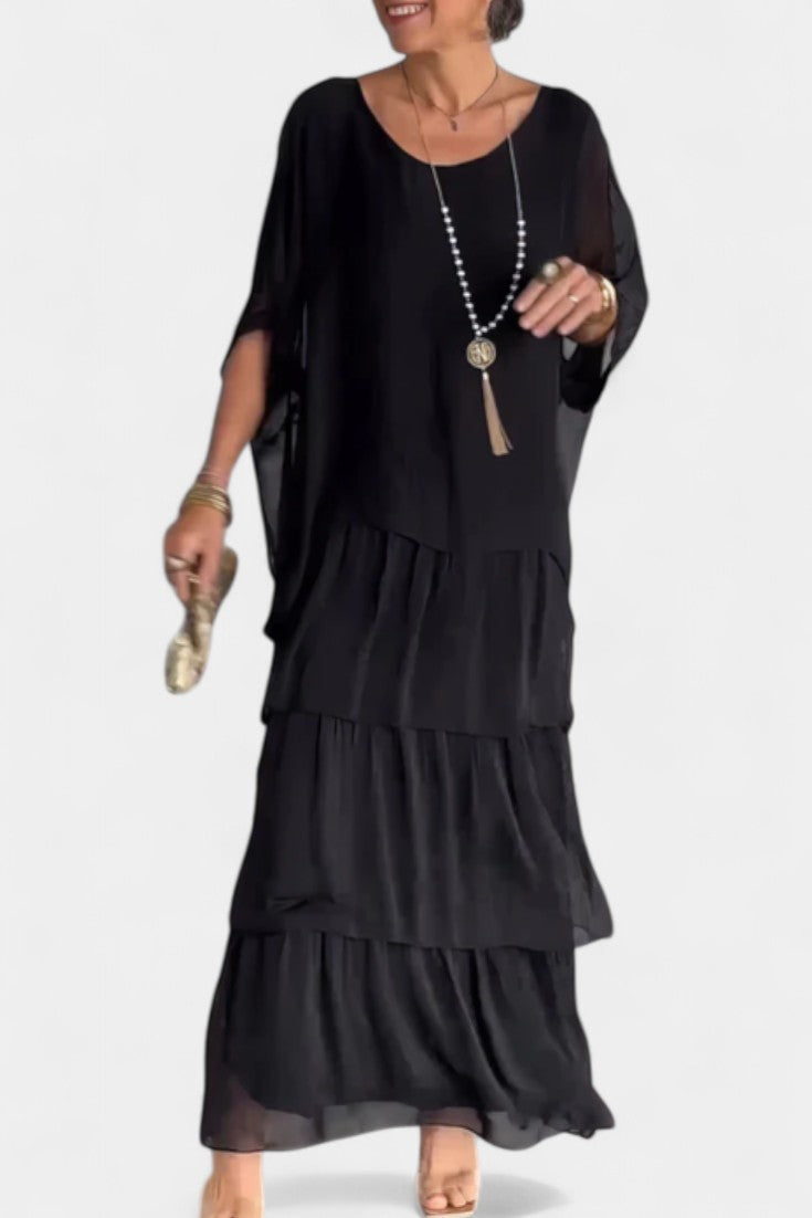 Caroline Vestido Maxi Colección Boho Volantes Exclusiva