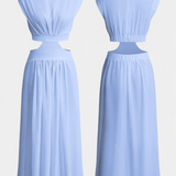 Jocelyn Conjunto Largo Minimalista Exclusivo Escote Alto