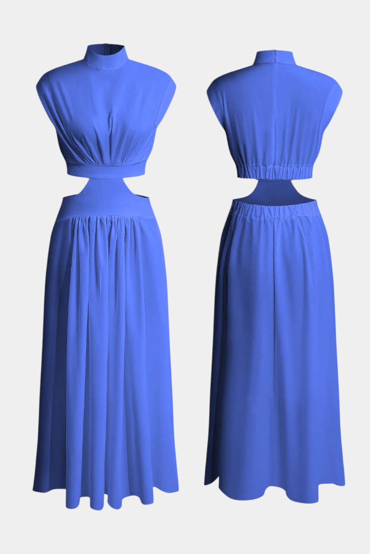 Jocelyn Conjunto Largo Minimalista Exclusivo Escote Alto