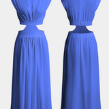 Jocelyn Conjunto Largo Minimalista Exclusivo Escote Alto
