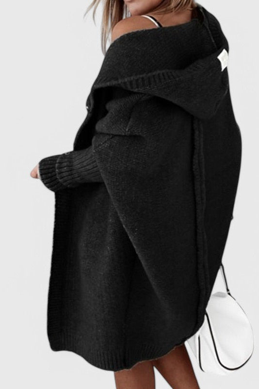 Lovisa Cárdigan Oversized Capucha Tejido Grueso Exclusivo