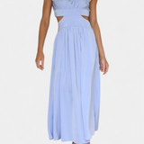 Jocelyn Conjunto Largo Minimalista Exclusivo Escote Alto
