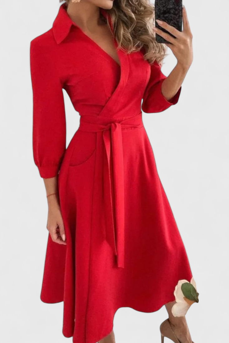 Nadja Vestido Midi Elegante Colección Nadja Exclusiva
