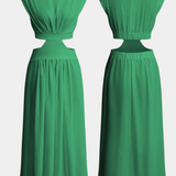 Jocelyn Conjunto Largo Minimalista Exclusivo Escote Alto
