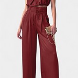 Helira Conjunto Dos Piezas Top Fluido Pantalón Palazzo Élite