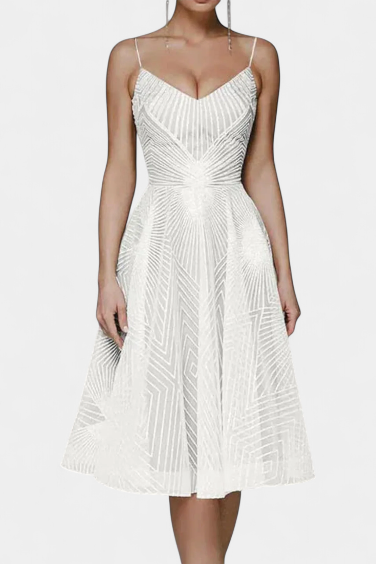 Everleigh Vestido Largo Bordados Corte A Exclusivo