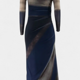 Galene Vestido Midi Ajustado Con Capa Colección Couture