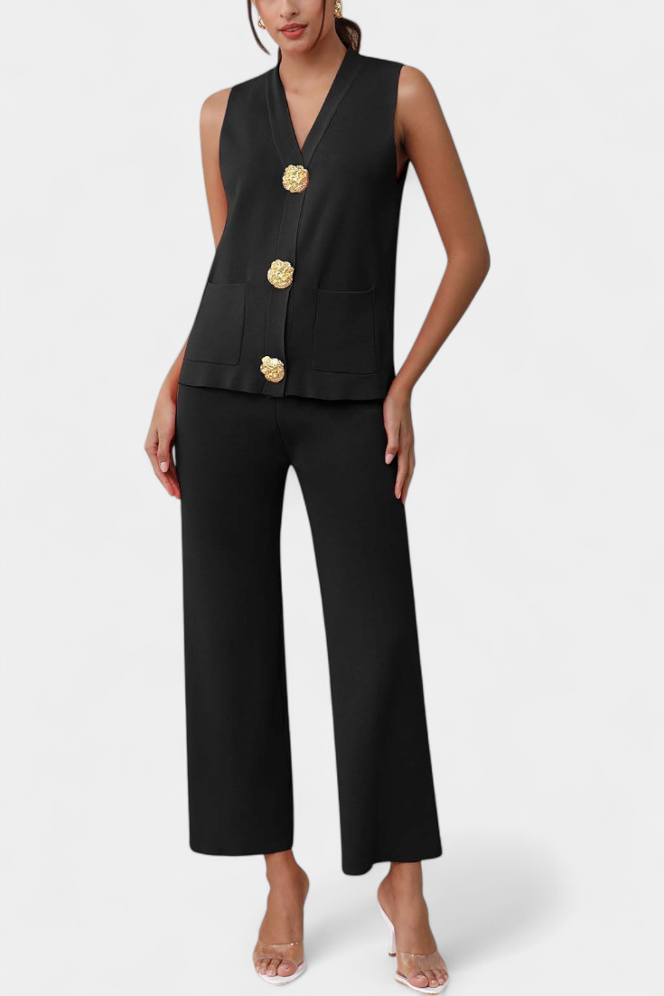 Jacey Conjunto de Punto Chaleco y Pantalón Edición Exclusiva