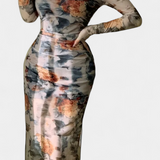 Jaenia Vestido Ajustado Colección Floral Limitada