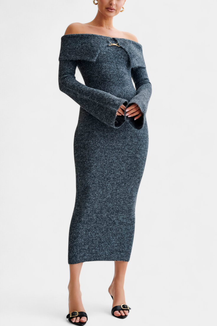 Solsona Vestido Punto Ajustado Solo Hombro Exclusiva