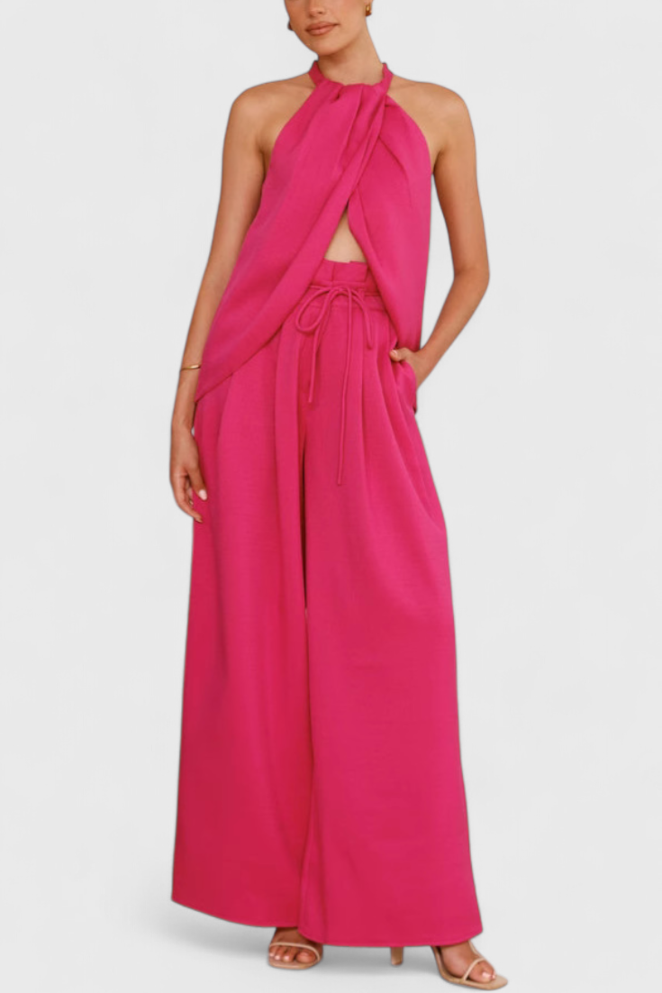 Bernadina Conjunto Lino Exclusivo Top de Abertura Frontal