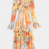 Agentha Falda Larga Asimétrica Colección Tie Dye Exclusiva