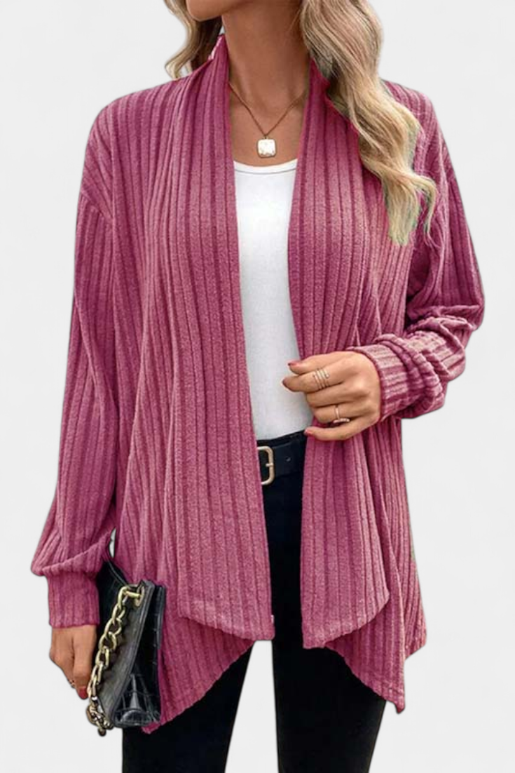 Sansel Cárdigan Casual Capucha Bolsillos Canalé Exclusiva