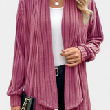 Sansel Cárdigan Casual Capucha Bolsillos Canalé Exclusiva