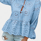 Kayden Top Bohemio De Encaje Corte Fluido Exclusivo