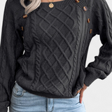 Fien Suéter de Punto Cuello Cuadrado Colección Exclusiva