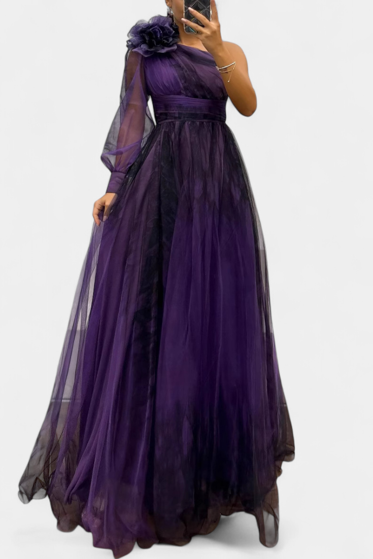 Becca Vestido Maxi de Chiffón Exclusivo de Colección
