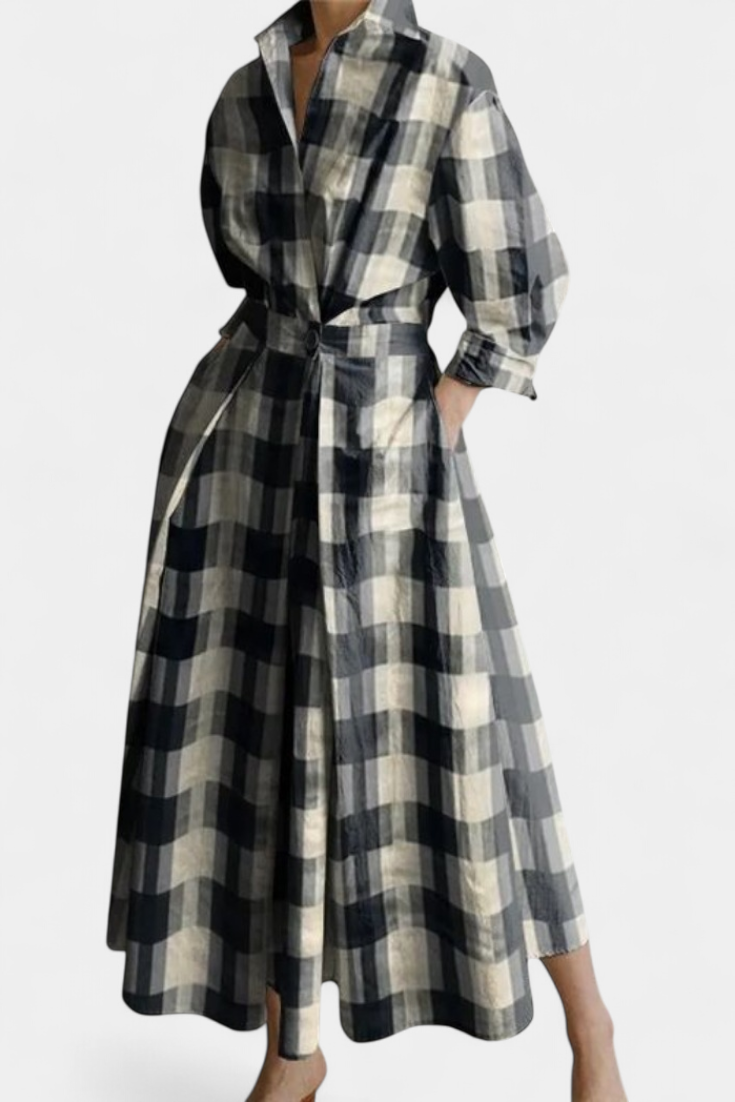 Miriam Vestido Maxi Manga Larga Tejido Premium Limitada