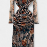 Jaenia Vestido Ajustado Colección Floral Limitada