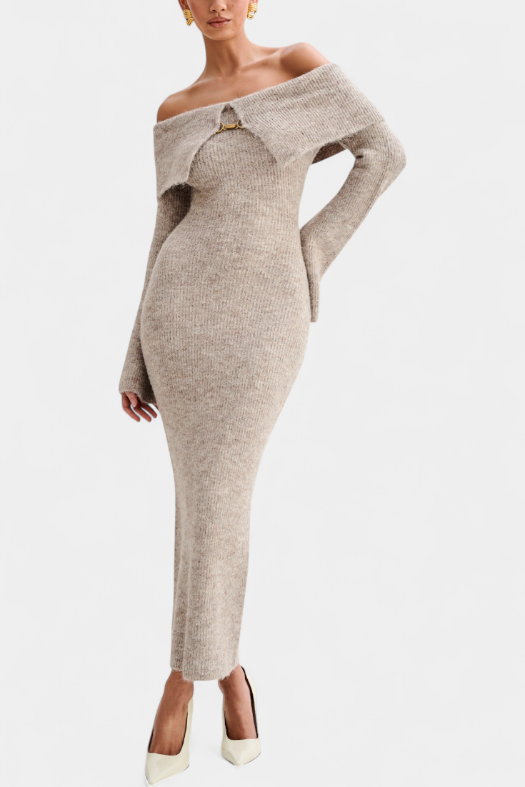 Solsona Vestido Punto Ajustado Solo Hombro Exclusiva