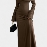 Adia Vestido Largo Ajustado Un Solo Hombro Exclusiva Colección