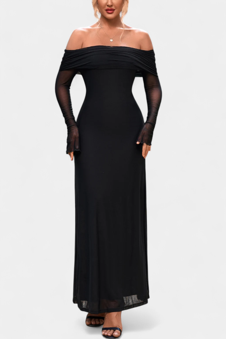 Lorelei Vestido Ajustado De Malla Escote Recto Exclusivo