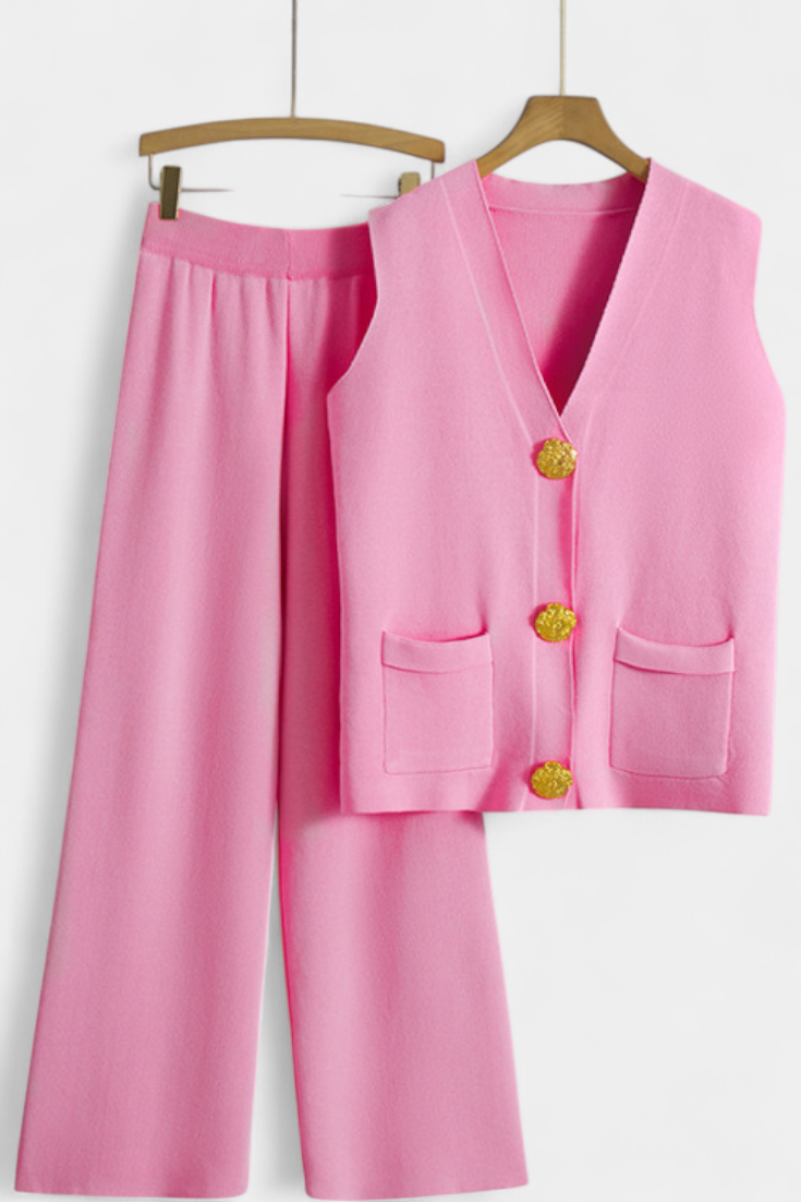 Jacey Conjunto de Punto Chaleco y Pantalón Edición Exclusiva