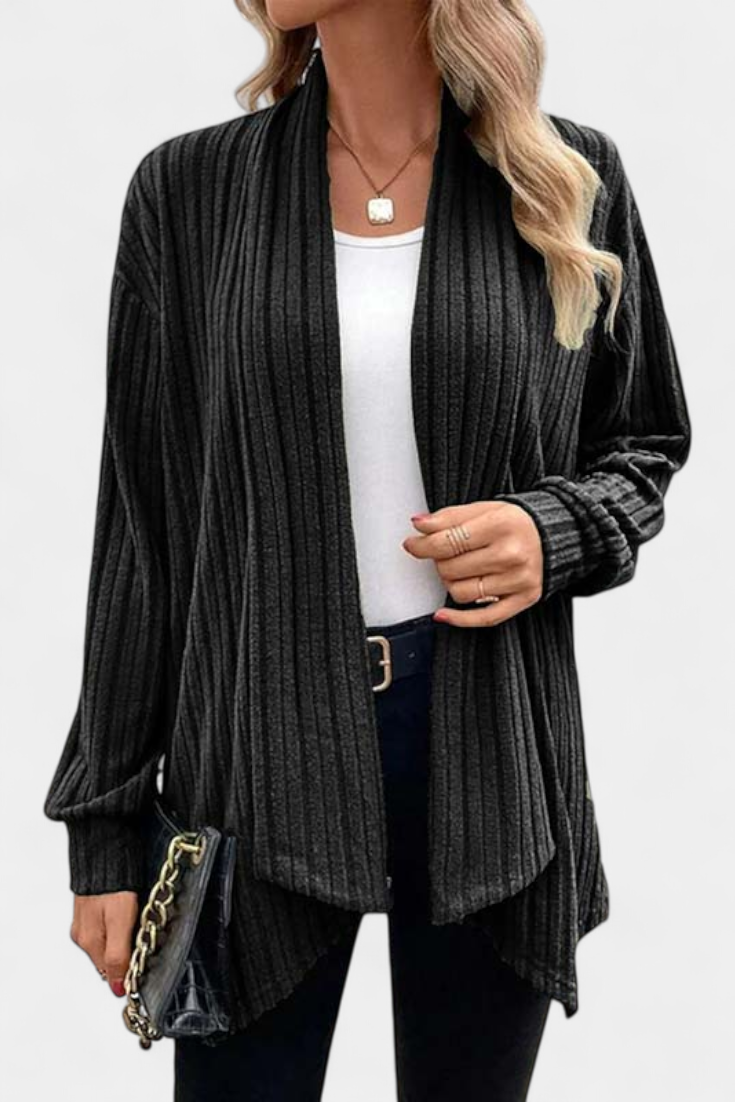 Sansel Cárdigan Casual Capucha Bolsillos Canalé Exclusiva