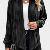 Sansel Cárdigan Casual Capucha Bolsillos Canalé Exclusiva