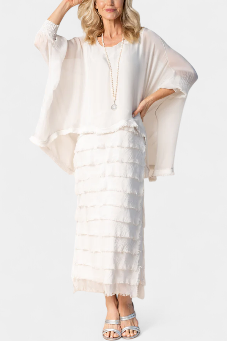 Rosaria Vestido Midi Con Corsé Y Volantes Exclusivo