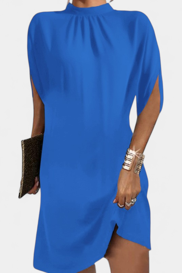 Haruna Vestido Midi Atemporal Monocromo Redondo Élite