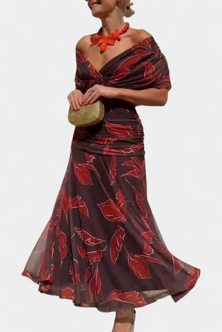 Alondra Vestido Largo Estampado Floral Fantasía Exclusivo