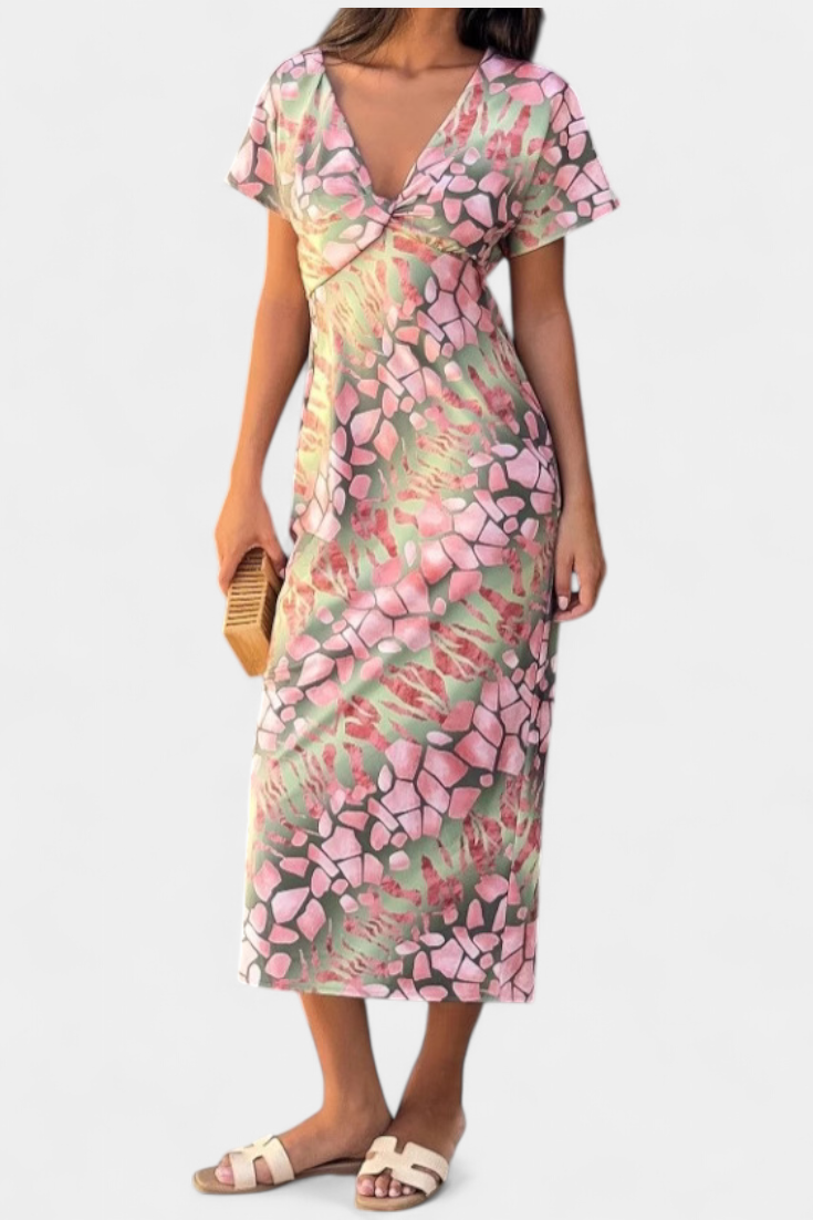 Triana Vestido Estampado Abstracto Colección Exclusiva