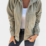 Lorca Chaqueta de Corduroy con Capucha Exclusiva Elegante
