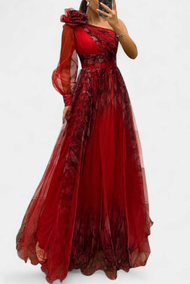 Becca Vestido Maxi de Chiffón Exclusivo de Colección