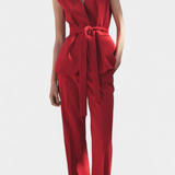 Carlen Conjunto Clásico Chaleco Cinturón Pantalón Exclusivo