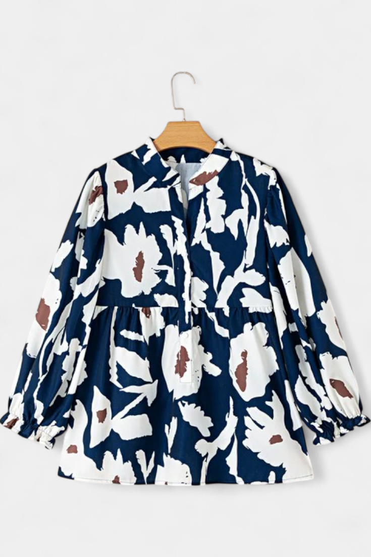 Filomena Blusa Estampado Floral Abstracto Exclusiva