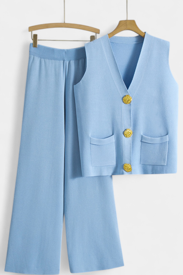 Jacey Conjunto de Punto Chaleco y Pantalón Edición Exclusiva