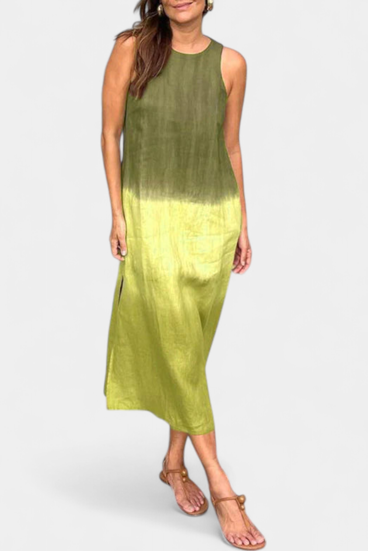 Taerra Vestido Sin Mangas Edición Tie Dye Degradé Exclusivo