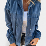 Lorca Chaqueta de Corduroy con Capucha Exclusiva Elegante