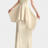 Hollis Vestido Largo Halter Malla Elegante Edición Limitada